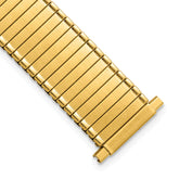 16-20m Mens Satin and Polished Gold-tone Stainless Steel Thin-Flexo Expansion Link 6.25 inch Watch Band