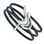 Black Spinel Flexible Bracelet in Titanium/Silver Two-Tone, 6 Inch - Sophia Jewelers