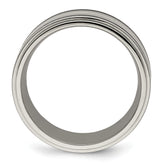 Edward Mirell Titanium With Argentium Sterling Silver Anodized 10mm Band