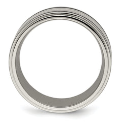 Edward Mirell Titanium With Argentium Sterling Silver Anodized 10mm Band