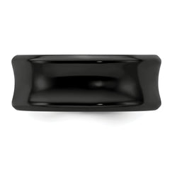 Edward Mirell Titanium Black Ti Polished Concave 9mm Band