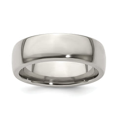 Edward Mirell Titanium Half Round 7mm Polished Band Size 9