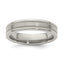 Edward Mirell Titanium Brushed/Polished Flat Milgrain 5mm Band