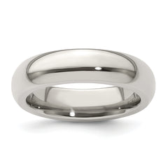 Edward Mirell Titanium Domed 5mm Polished Band Size 9.5