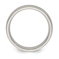 Edward Mirell Titanium Brushed/Polished Tri Dome Milgrain 5mm Band Size 9.5
