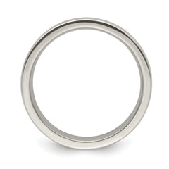 Edward Mirell Titanium Brushed/Polished Tri Dome Milgrain 6mm Band Size 9.5