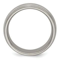 Edward Mirell Titanium with Sterling Silver Inlay Brushed 7mm Band