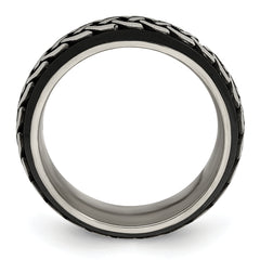 Edward Mirell Black Ti & Titanium Casted 9mm Band