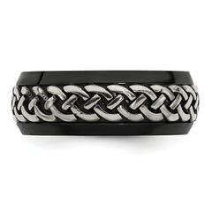 Edward Mirell Black Ti & Titanium Casted 9mm Band