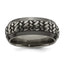 Edward Mirell Black Ti & Titanium Beveled Casated 9mm Band