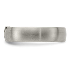 Edward Mirell Titanium Brushed .10ct Diamond 6mm Band