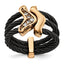 Edward Mirell Black Ti & Bronze Cable White Sapphire Cable Flexible Ring