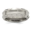 Edward Mirell Titanium Faceted Edge Brushed/Polished 8mm Concave Band Size 10.5