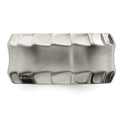 Edward Mirell Titanium Faceted Edge Brushed & Polished 12mm Ring