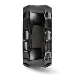 Edward Mirell Black Ti Faceted Edges Polished 12mm Ring
