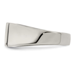 Edward Mirell Titanium Black Leather Insert Polished Ring