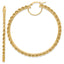 14k Polished and D/C Rope 2.95mm Hoop Earrings