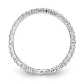 14k White Gold 1/2 carat Lab Grown Diamond VS/SI+ G+ Complete Size 8.5 Shared Prong Eternity Band