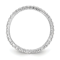 14k White Gold 1/2 carat Lab Grown Diamond VS/SI+ G+ Complete Size 9 Shared Prong Eternity Band