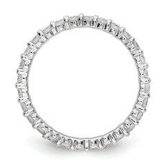 14k White Gold 1 carat Lab Grown Diamond VS/SI+ G+ Complete Size 8.5 Shared Prong Eternity Band