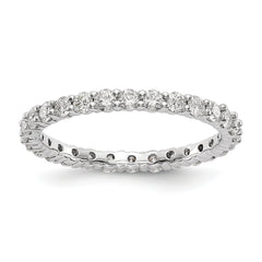 14k White Gold 1 carat Lab Grown Diamond VS/SI+ G+ Complete Size 9 Shared Prong Eternity Band