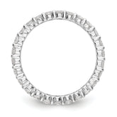 14k White Gold 1 1/2 carat Lab Grown Diamond VS/SI+ G+ Complete Size 8.5 Shared Prong Eternity Band