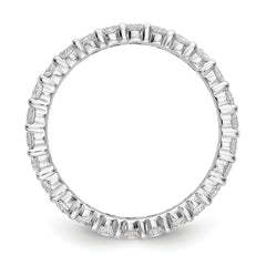 14k White Gold 1 1/2 carat Lab Grown Diamond VS/SI+ G+ Complete Size 8.5 Shared Prong Eternity Band