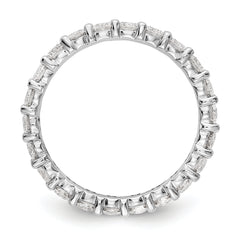 14k White Gold 2 carat Lab Grown Diamond VS/SI+ G+ Complete Size 8.5 Shared Prong Eternity Band