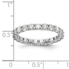 14k White Gold 2 carat Lab Grown Diamond VS/SI+ G+ Complete Size 9 Shared Prong Eternity Band