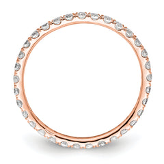 True Origin 14K Rose Gold 1/2 carat Lab Grown Diamond VS+ F+ Size 4.5 Complete Eternity Band