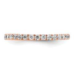 True Origin 14K Rose Gold 1/2 carat Lab Grown Diamond VS+ F+ Size 4.5 Complete Eternity Band