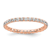 True Origin 14K Rose Gold 1/2 carat Lab Grown Diamond VS+ F+ Size 4.5 Complete Eternity Band