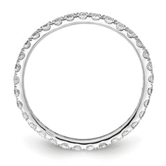 True Origin 14K White Gold 1/2 carat Lab Grown Diamond VS+ F+ Size 4.5 Complete Eternity Band