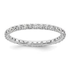 True Origin 14K White Gold 1/2 carat Lab Grown Diamond VS+ F+ Size 4.5 Complete Eternity Band
