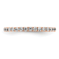 True Origin 14K Rose Gold 1/2 carat Lab Grown Diamond VS+ F+ Size 5.5 Complete Eternity Band