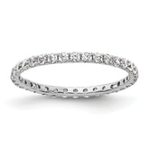 True Origin 14K White Gold 1/2 carat Lab Grown Diamond VS+ F+ Size 5.5 Complete Eternity Band
