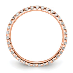 True Origin 14k Rose Gold 1/2 carat Lab Grown Diamond VS+ F+ Complete Size 6 Eternity Band