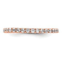 True Origin 14k Rose Gold 1/2 carat Lab Grown Diamond VS+ F+ Complete Size 6 Eternity Band