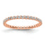 True Origin 14k Rose Gold 1/2 carat Lab Grown Diamond VS+ F+ Complete Size 6 Eternity Band