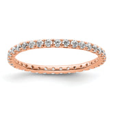 True Origin 14k Rose Gold 1/2 carat Lab Grown Diamond VS+ F+ Complete Size 6 Eternity Band