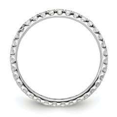 True Origin 14K White Gold 1/2 carat Lab Grown Diamond VS+ F+ Complete Size 6 Eternity Band