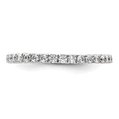 True Origin 14K White Gold 1/2 carat Lab Grown Diamond VS+ F+ Complete Size 6 Eternity Band