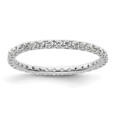 True Origin 14K White Gold 1/2 carat Lab Grown Diamond VS+ F+ Complete Size 6 Eternity Band