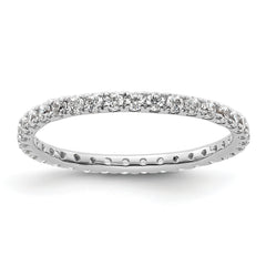 True Origin 14K White Gold 1/2 carat Lab Grown Diamond VS+ F+ Complete Size 6 Eternity Band