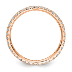 14K Rose Gold Lab Grown Diamond VS/SI FGH Eternity Band - Sophia Jewelers