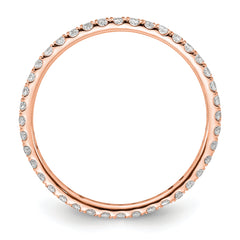 True Origin 14k Rose Gold 1/2 carat Lab Grown Diamond VS+ F+ Complete Size 8 Eternity Band