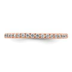 True Origin 14k Rose Gold 1/2 carat Lab Grown Diamond VS+ F+ Complete Size 8 Eternity Band