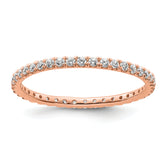 True Origin 14k Rose Gold 1/2 carat Lab Grown Diamond VS+ F+ Complete Size 8 Eternity Band