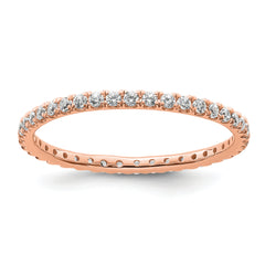 True Origin 14k Rose Gold 1/2 carat Lab Grown Diamond VS+ F+ Complete Size 8 Eternity Band