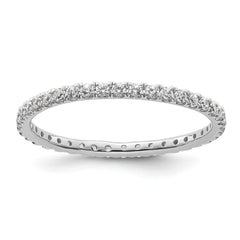 True Origin 14K White Gold 1/2 carat Lab Grown Diamond VS+ F+ Complete Size 8 Eternity Band